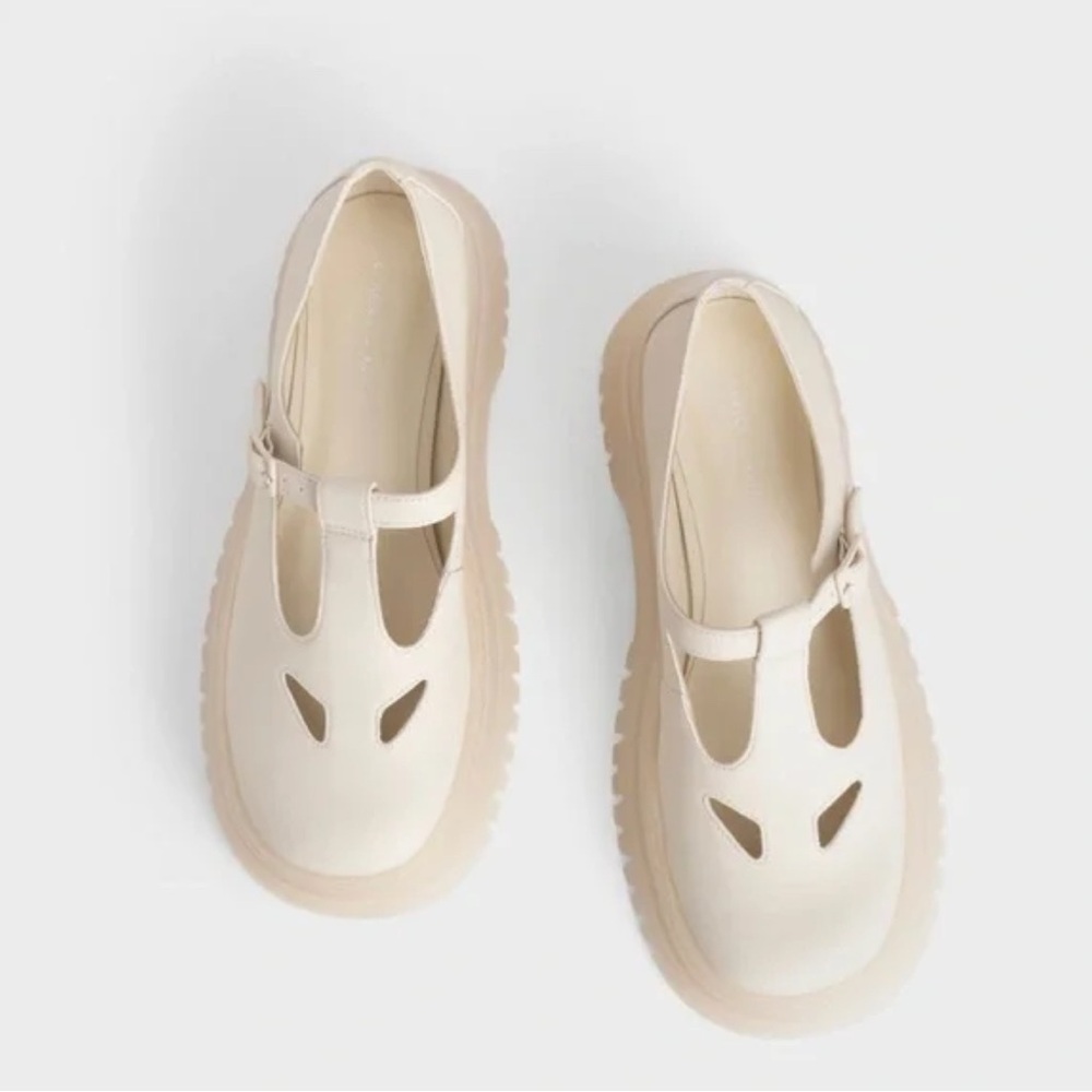 Charles & Keith cut out buckled Mary Jane’s in chalk